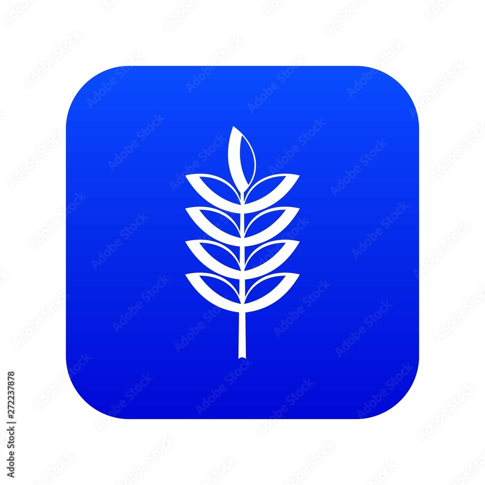 Rye spica icon digital blue for any design isolated on white vector illustration