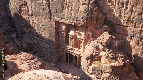 Petra, Al-Khazneh treasury. One of the seven new world wonders. Located in Jordan.