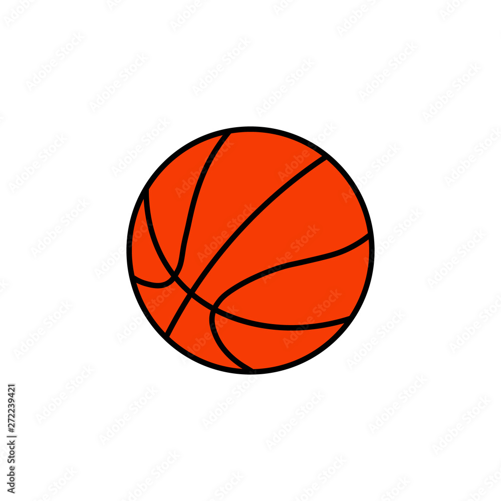 Basketball ball icon. Vector illustration. Isolated.