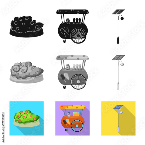 Isolated object of urban and street sign. Set of urban and relaxation vector icon for stock.