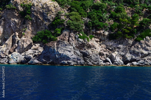 A boat trip on the Aegean Sea overlooking the islands