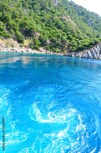 A boat trip on the Aegean Sea overlooking the islands