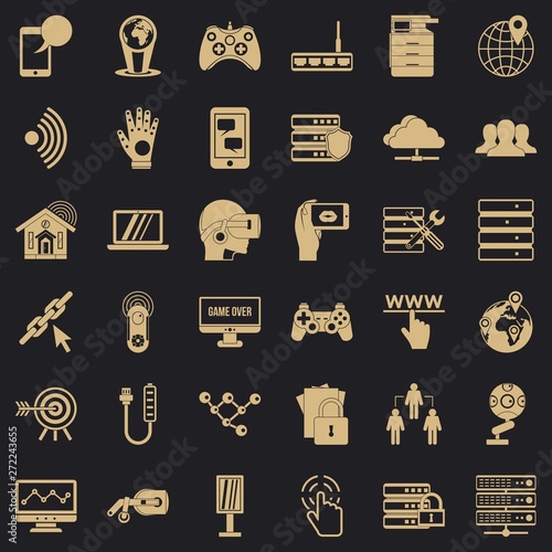 Transmitter icons set. Simple set of 36 transmitter vector icons for web for any design