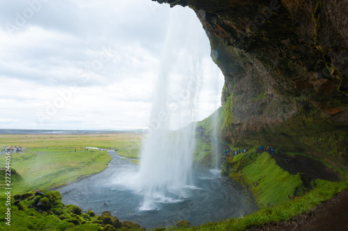 Seljalandsfoss falls in summer season view  Iceland