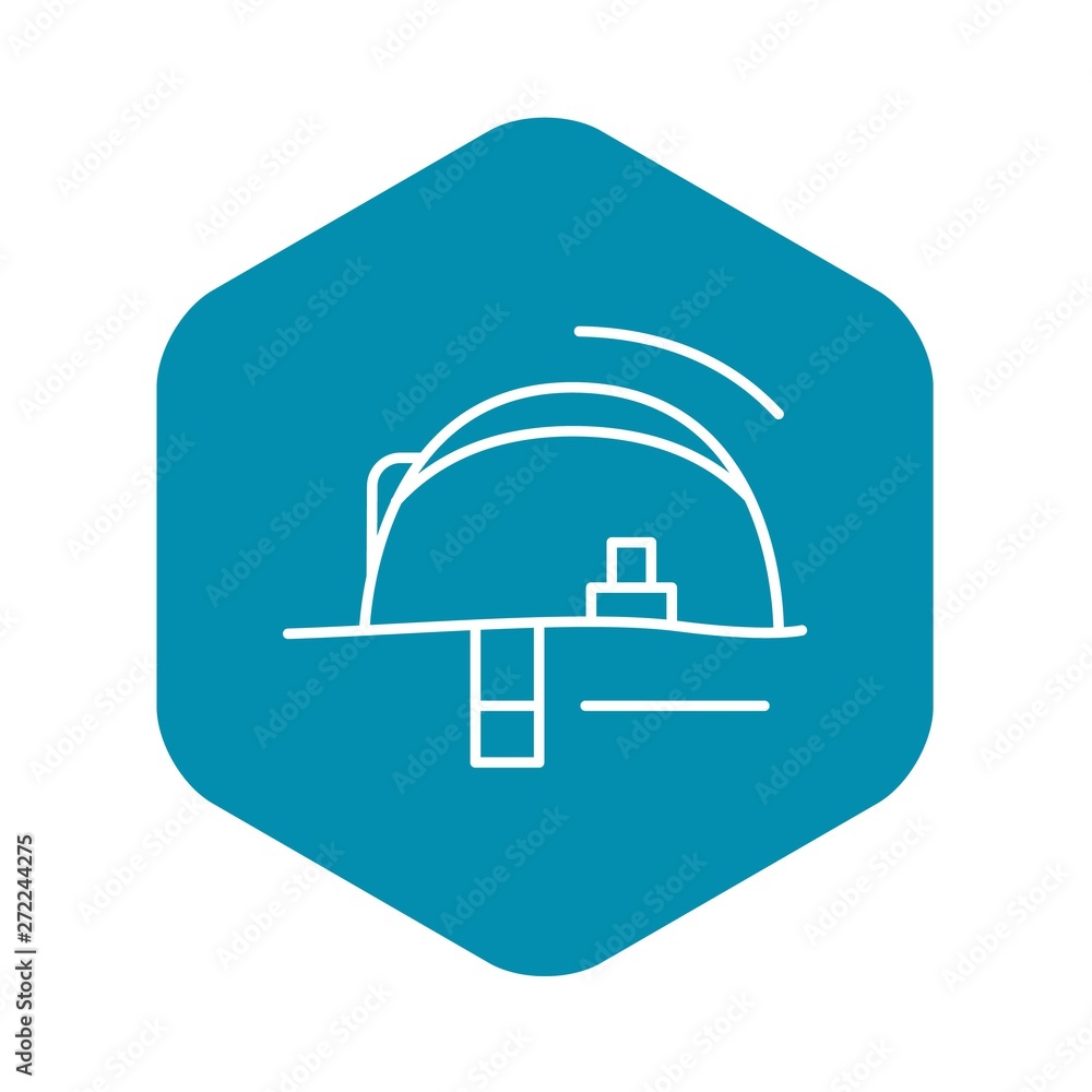 Construction helmet icon. Outline construction helmet vector icon for web design isolated on white background Construction helmet icon. Outline construction helmet vector icon for web design isolated on white background