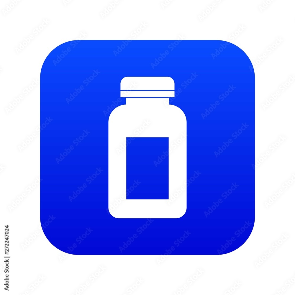Medicine jar icon digital blue for any design isolated on white vector illustration Medicine jar icon digital blue for any design isolated on white vector illustration