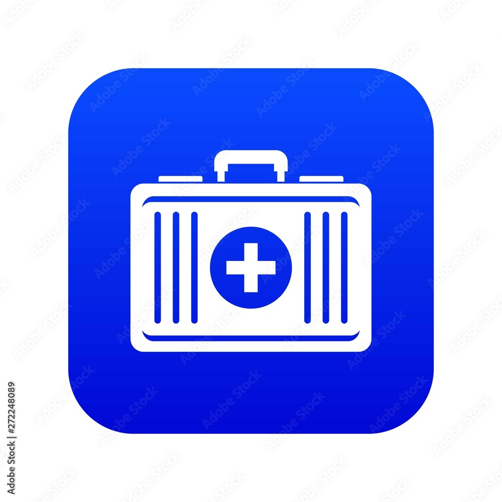 First aid icon digital blue for any design isolated on white vector illustration First aid icon digital blue for any design isolated on white vector illustration