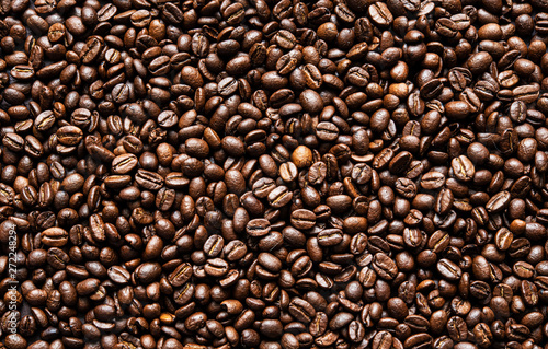 fresh coffee beans brown seed texture background full wallpaper © Kufotos