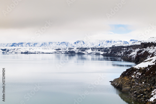 Oskjuvatn lake at Askja, central Iceland landmark