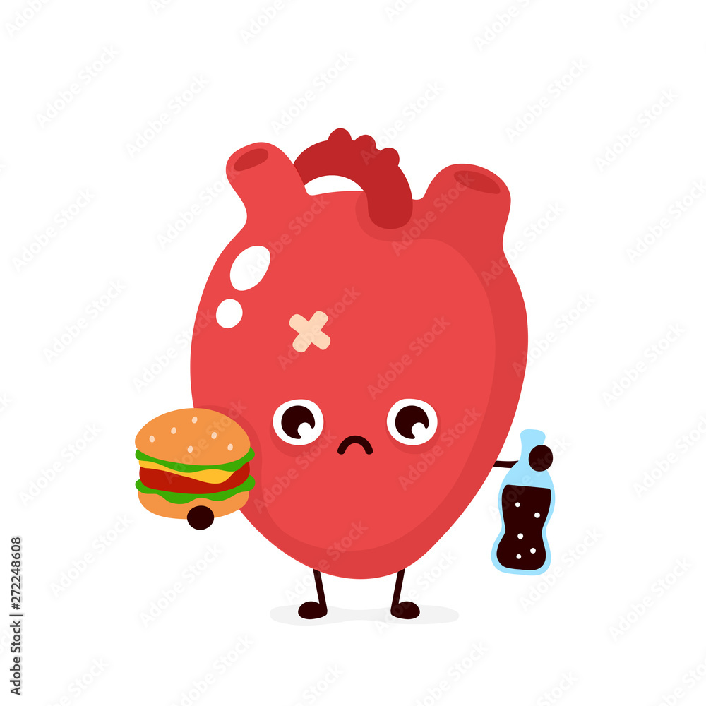 Fototapeta premium Sad unhealthy sick human heart