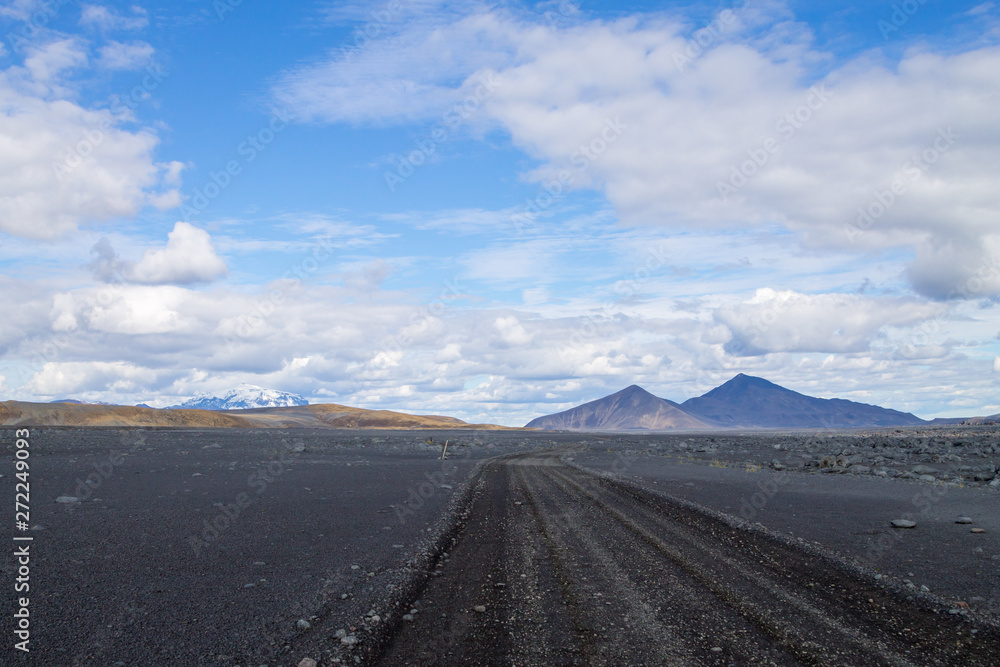 Dirt road along central highlands of Iceland. Dirt road along central highlands of Iceland.