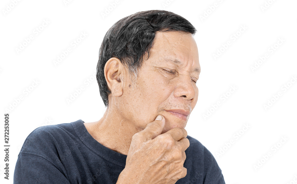 old wrinkled asian man portrait isolated on white background old wrinkled asian man portrait isolated on white background