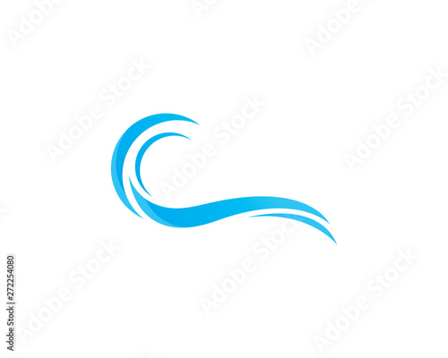 Water Wave Icon Logo Template vector illustration design 