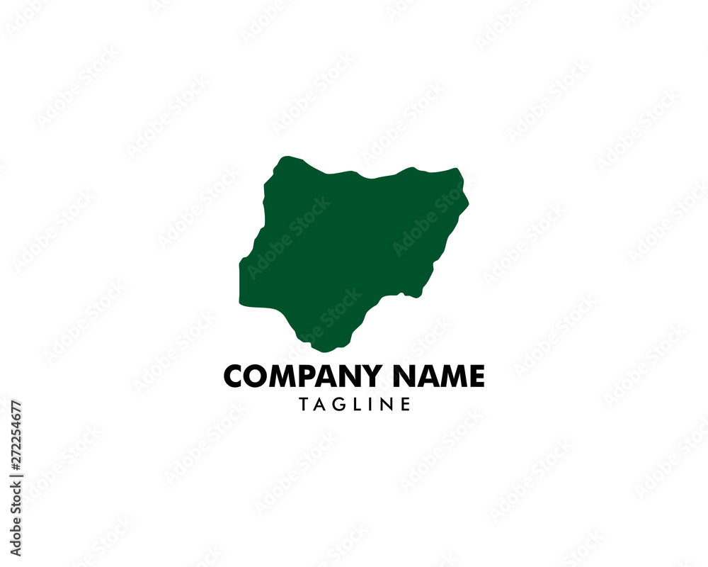 Nigeria map logo design inspiration