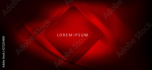 Dark red composition with square abstract frame
