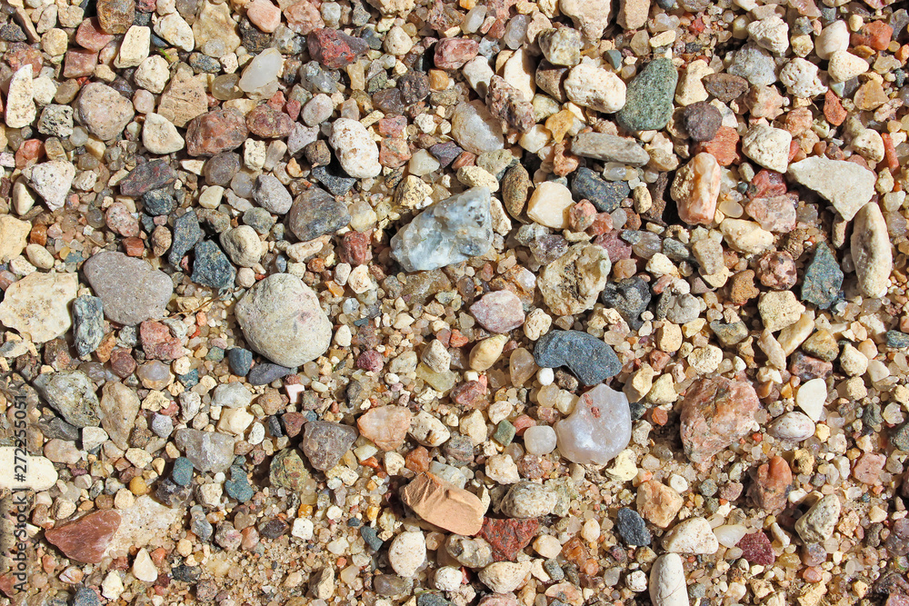 Small stones of sand macro