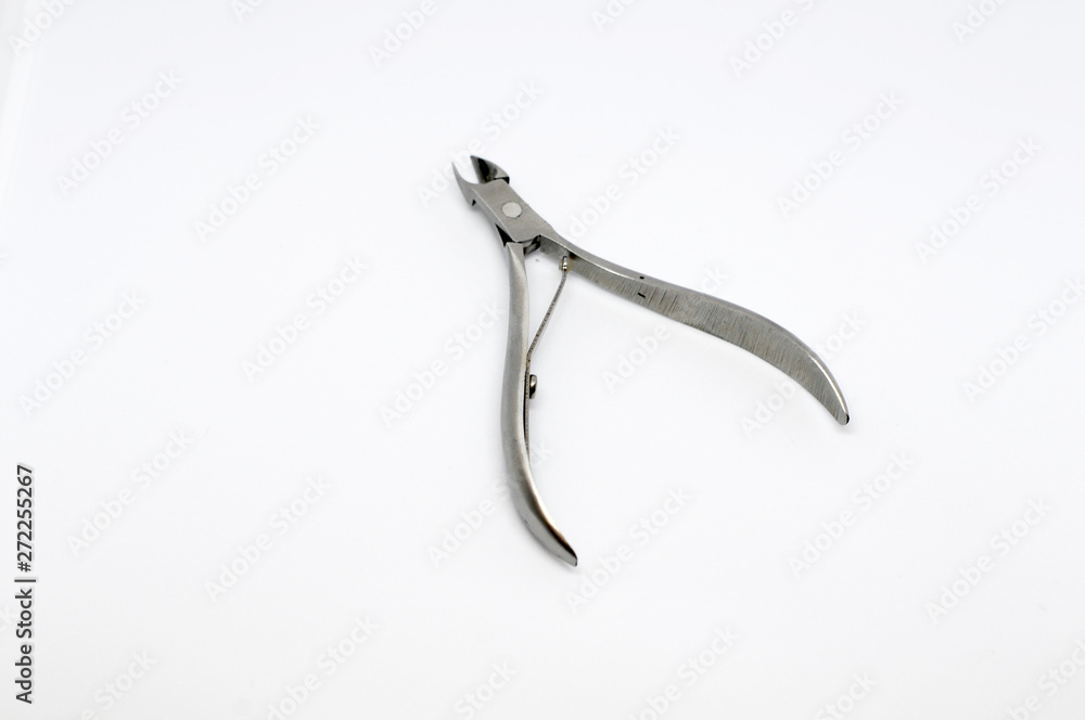 Fototapeta premium pliers isolated on white background nails