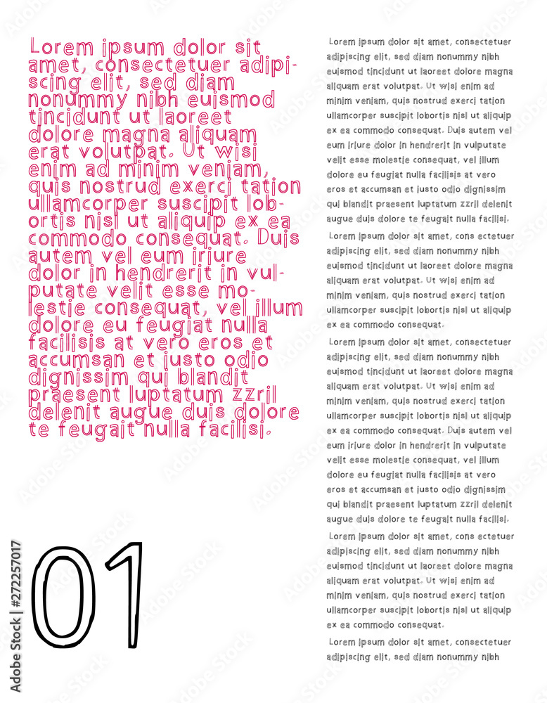 Naklejka premium Hand drawn font