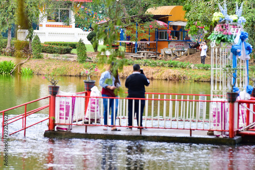 Chai nat Thailand December 26 2019 see birds at Chai NAT Bird Park is a place of chainat province. Bird cage is the biggest in Asia, covering an area of 26 hectares and contains various species birds. photo