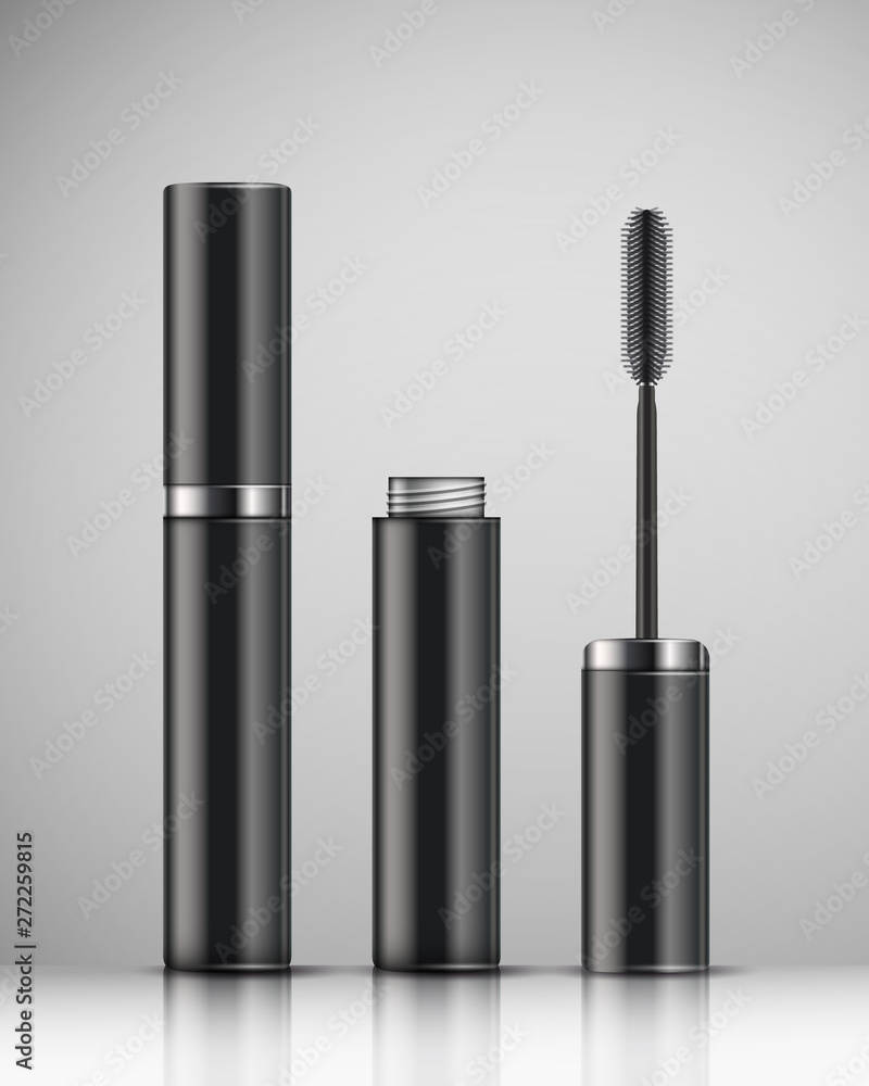 Vector illustration of ink mascara on a white background. Vector illustration of ink mascara on a white background.