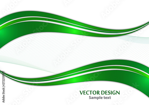 Abstract curved wavy lines with shadow  smooth stripe. Colorful shiny waves with lines created with the blend tool.