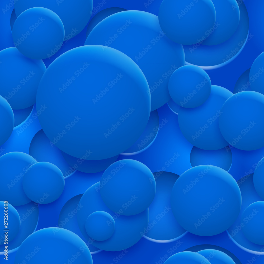 Abstract seamless pattern or background of holes and circles with shadows in blue colors Abstract seamless pattern or background of holes and circles with shadows in blue colors