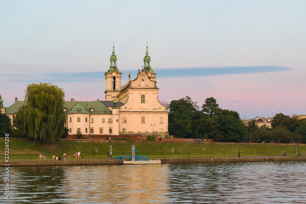 Church of St Michael the Archangel and St Stanislaus Bishop and Martyr and Pauline Fathers Monastery, Skałka, (Church on the Rock) by Vistula river, Krakow, Poland