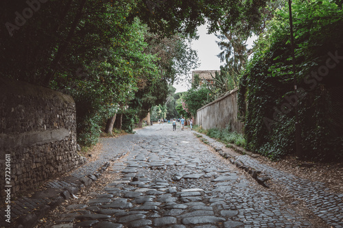 Panoramic view of Appian Way (Via Appia) photo