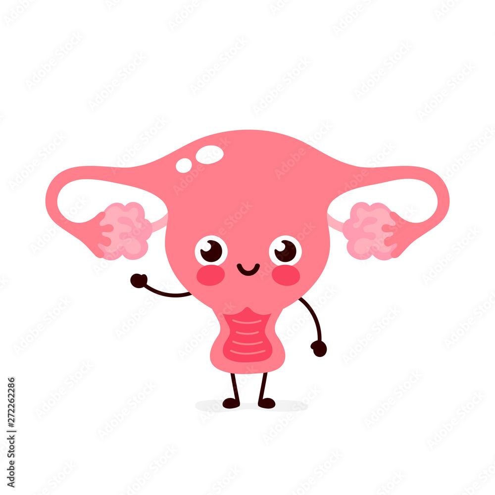 Cute healthy happy human uterus Cute healthy happy human uterus