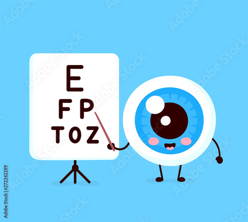 Cute healthy happy human eyeball