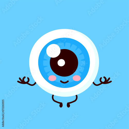 Strong cute healthy happy human eyeball 