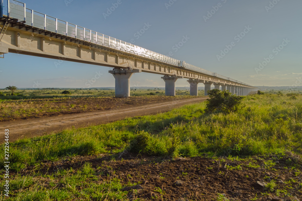 View of the viaduct of the Nairobi railroad to mombassa View of the viaduct of the Nairobi railroad to mombassa