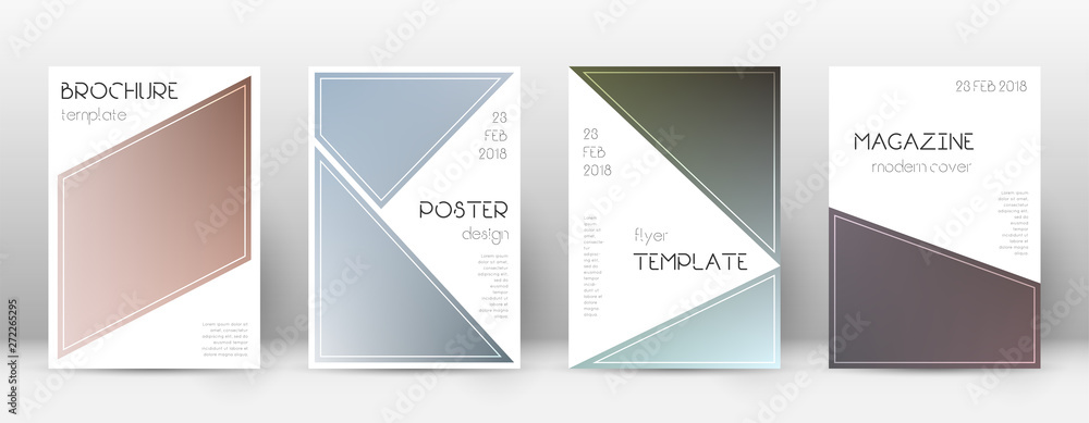 Flyer layout. Triangle divine template 