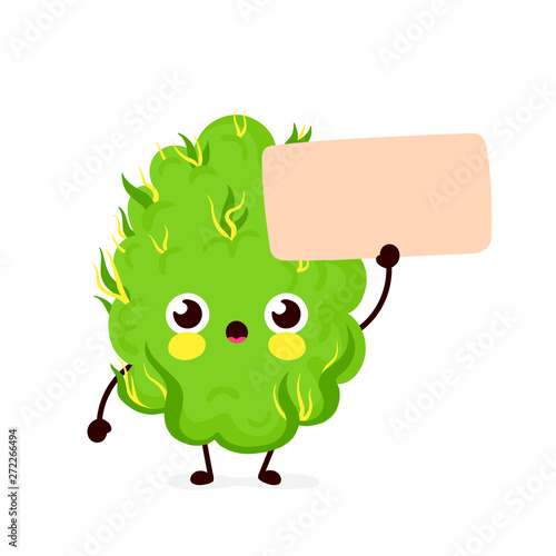 Cute funny smiling happy marijuana
