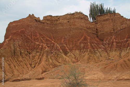 Landscape in the Tatacoa desert part El Cusco in Colombia