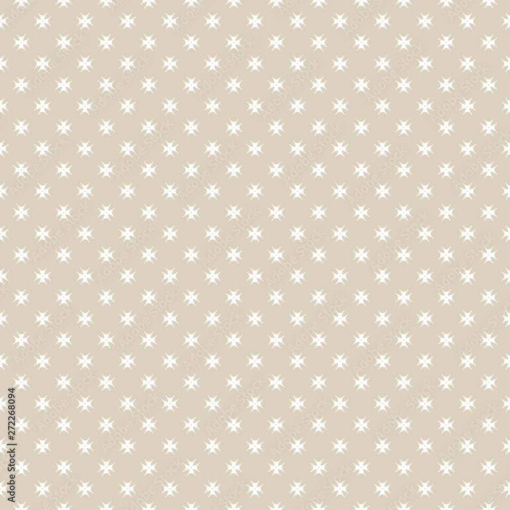 Vector golden floral seamless pattern with small flower shapes, crosses, stars Vector golden floral seamless pattern with small flower shapes, crosses, stars
