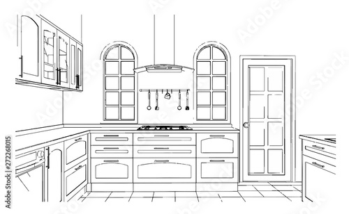 kitchen sketch design