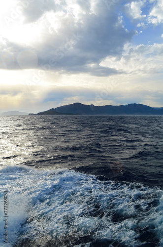 Wallpaper Mural the setting sun in the clouds over the Aegean Sea Torontodigital.ca