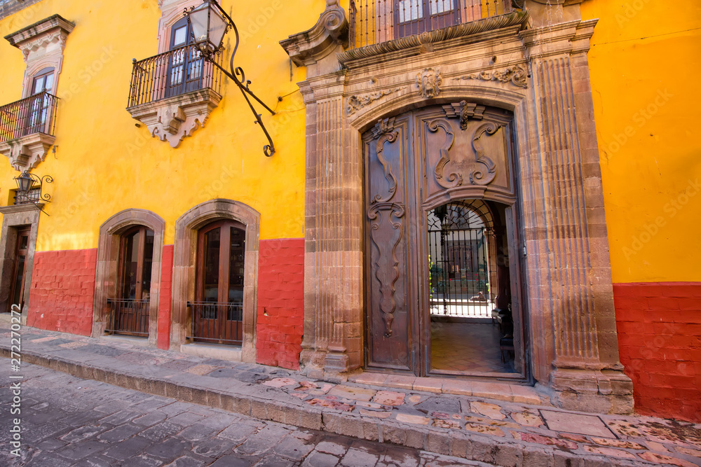 Mexico, Colorful buildings and streets of San Miguel de Allende in historic city center Mexico, Colorful buildings and streets of San Miguel de Allende in historic city center