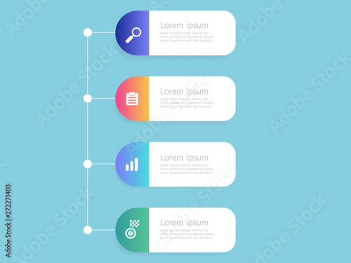 vertical timeline infographics 4 steps