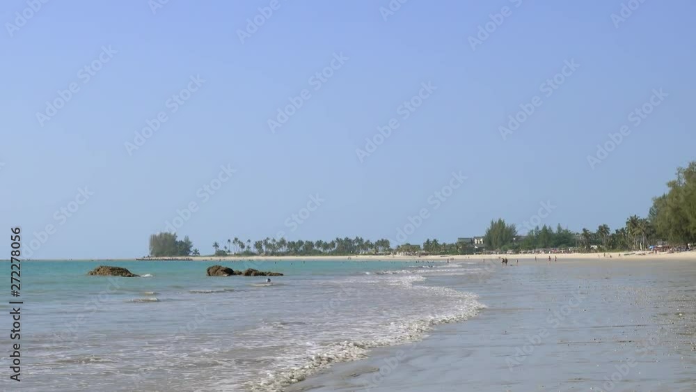 Clear blue sea at Bang Sak Beach near Khao Lak, Phang-Nga, Thailand. Zoom in. Clear blue sea at Bang Sak Beach near Khao Lak, Phang-Nga, Thailand. Zoom in.