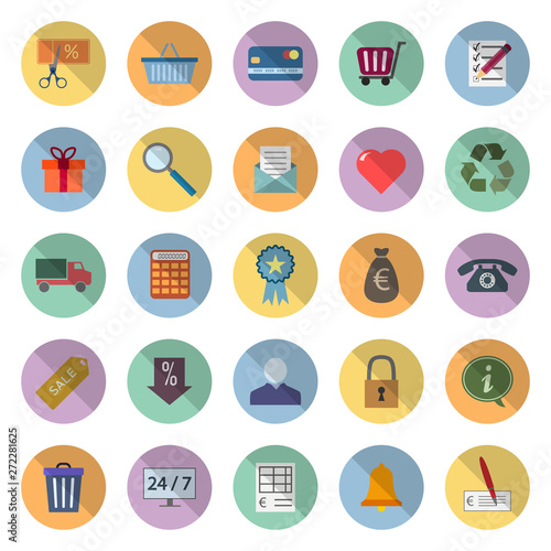 Set d'icônes minimalistes pour boutique internet ou site de vente en ligne