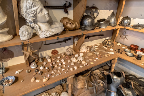 Artifacts cabinet in Artist atelier photo