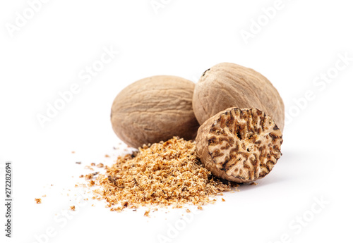 nutmeg isolated on white background