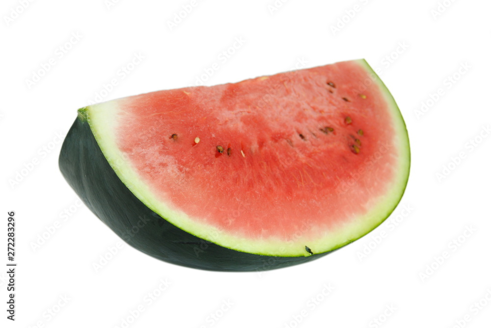 Quarta parte de melancia, fatia de melancia partida Quarta parte de melancia, fatia de melancia partida