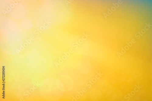 Abstract blur spring background. Yellow bokeh