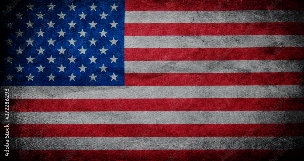 Fototapeta premium Flag of USA grunge background