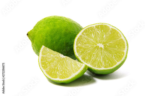 Fresh lime isolated on white