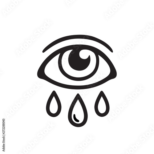 Eye with tears