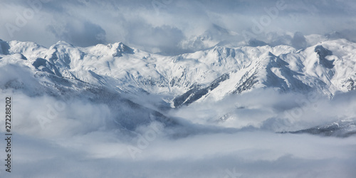 view of mountains in winter